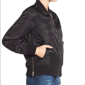 Black bomber jacket-XS